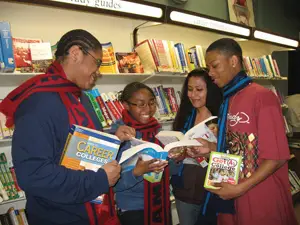 Queens Library; children reading at a library
