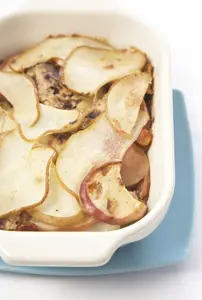 pear and apple kugel; kugel recipe; passover dessert dish; passover recipe