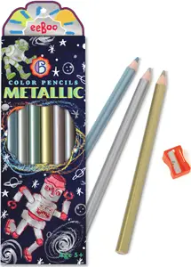 eeBoo Robots metallic color pencils