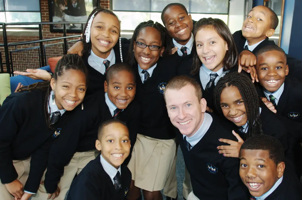 Ron Clark and students
