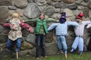 scarecrows at fall festival