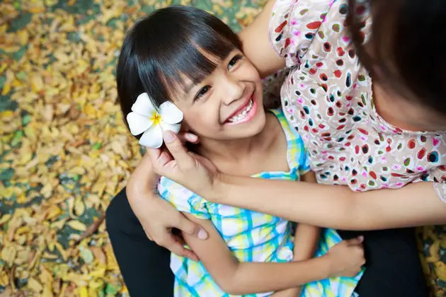 girl with flower in her hair