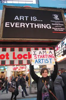 Julia Velez is a Starting Artist in Times Square