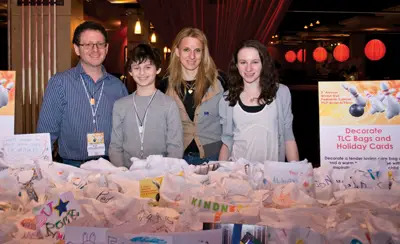 Eric Greenberg Goldy and family at the 2nd Annual Strike Out Pediatric Cancer Bowl-a-thon