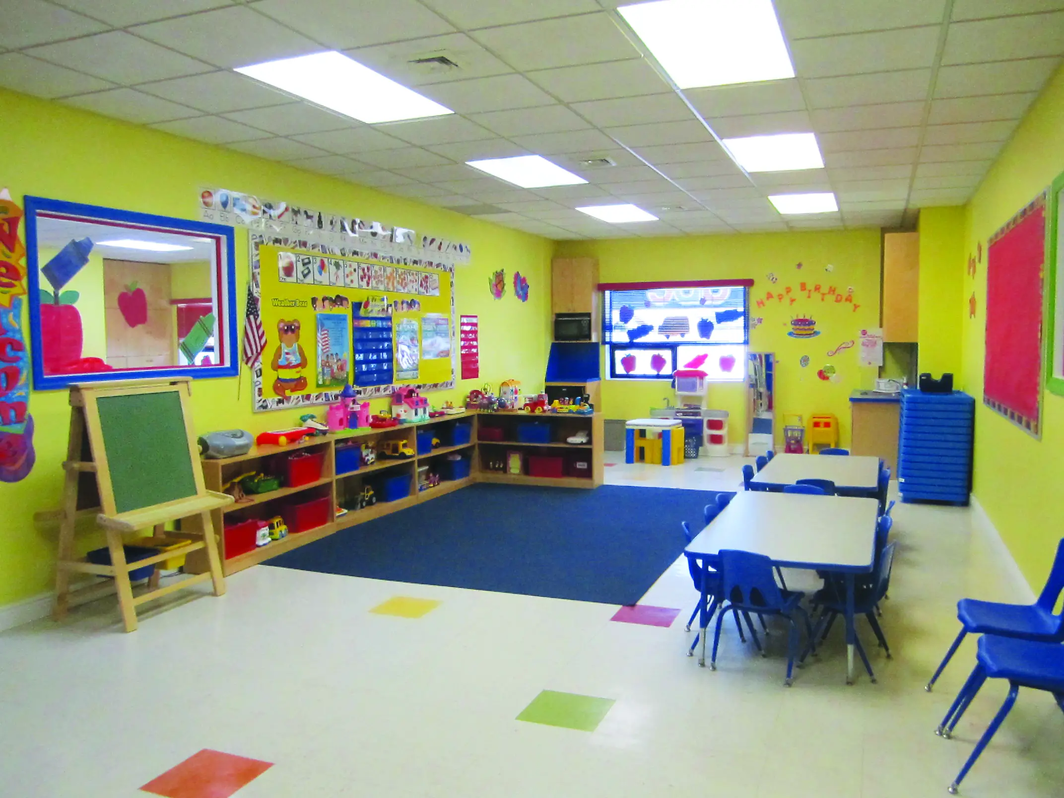 Sunshine Daycare Center’s curriculum will emphasize reading, writing, math, and science skills, as well as fine and gross motor skills.
