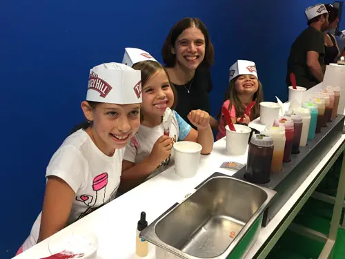 Making our own ice cream at the Turkey Hill Experience