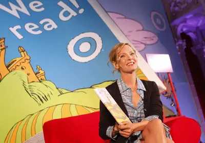 Uma Thurman read Dr. Seuss during Read Across America Launch event.