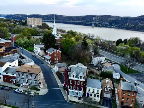 A view from the Walkway Over the Hudson in Poughkeepsie, NY