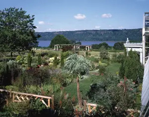 Wave Hill's flower garden