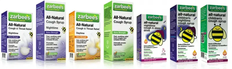 Zarbee's full line of cough medicines