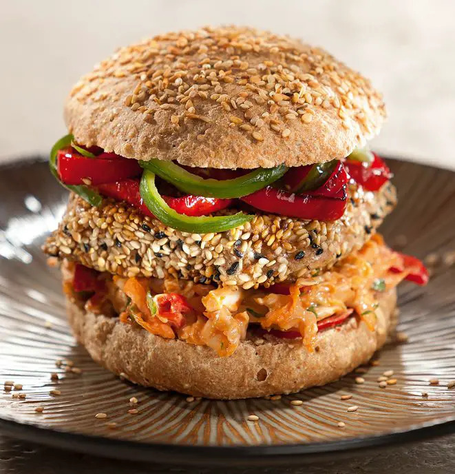 asian sesame tofu burger