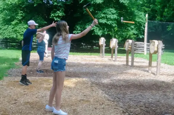 ax throwing at colonial williamsburg va