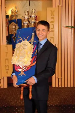 boy celebrating bar mitzvah