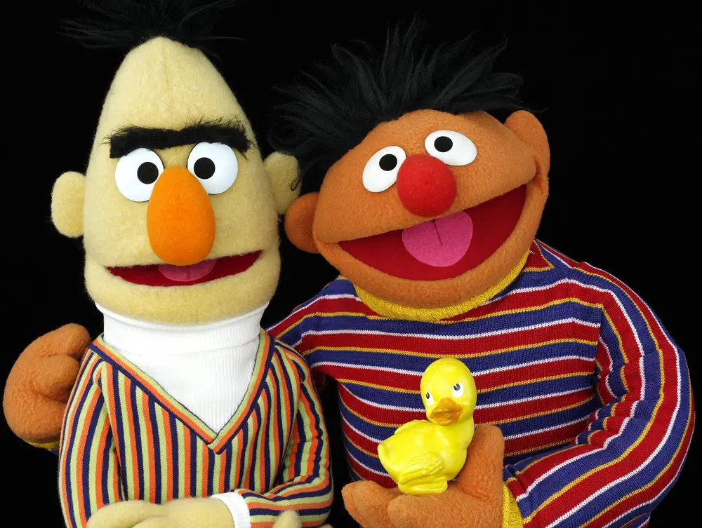 Bert and Ernie muppets