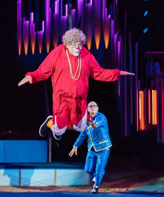 flying grandma the clown