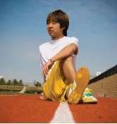 boy on track
