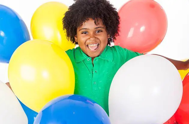 boy with balloons