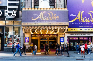 New,York,,Usa,-,September,26,,2018:,Aladdin,Broadway,Musical