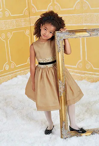 Courtesy Chasing Fireflies chasing fireflies gold silk dress