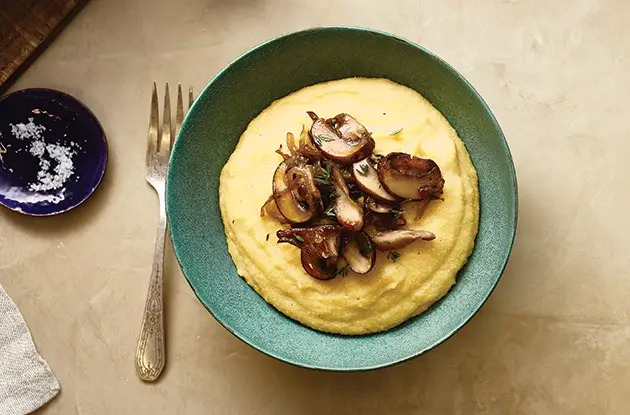 creamy polenta with mushroom ragout