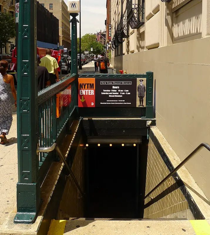 entrance to ny transit museum