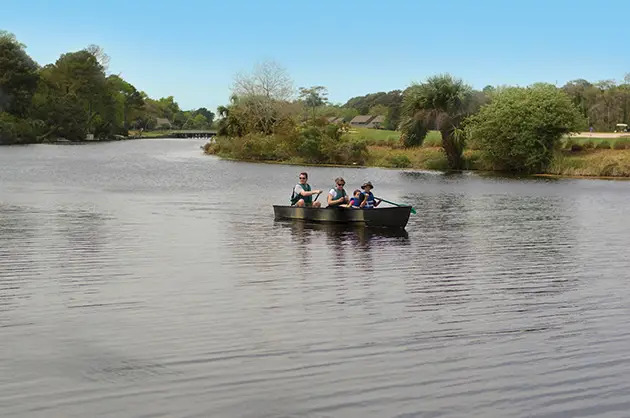 family canoeing