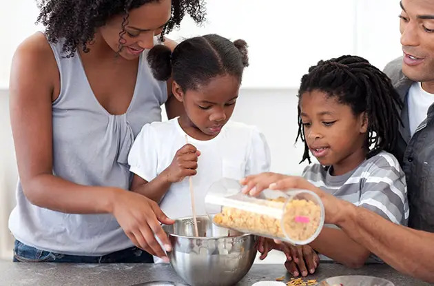 family cooking