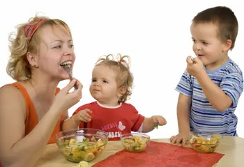 family eating together