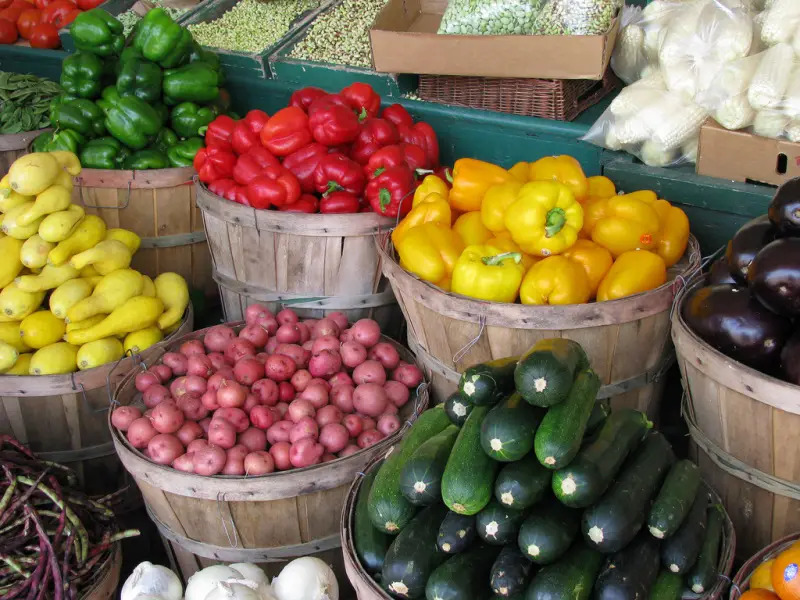 farmers market vegetables