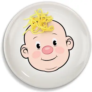 Dapper Dan the Magnetic Man; foodface plate