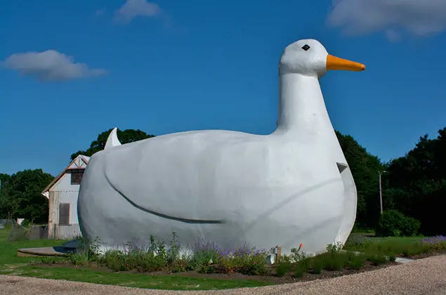 giant duck building on long island in suffolk county