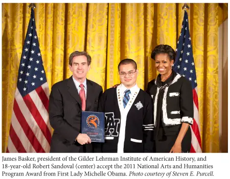 gilder lehrman institute of american history recieves award from michelle obama