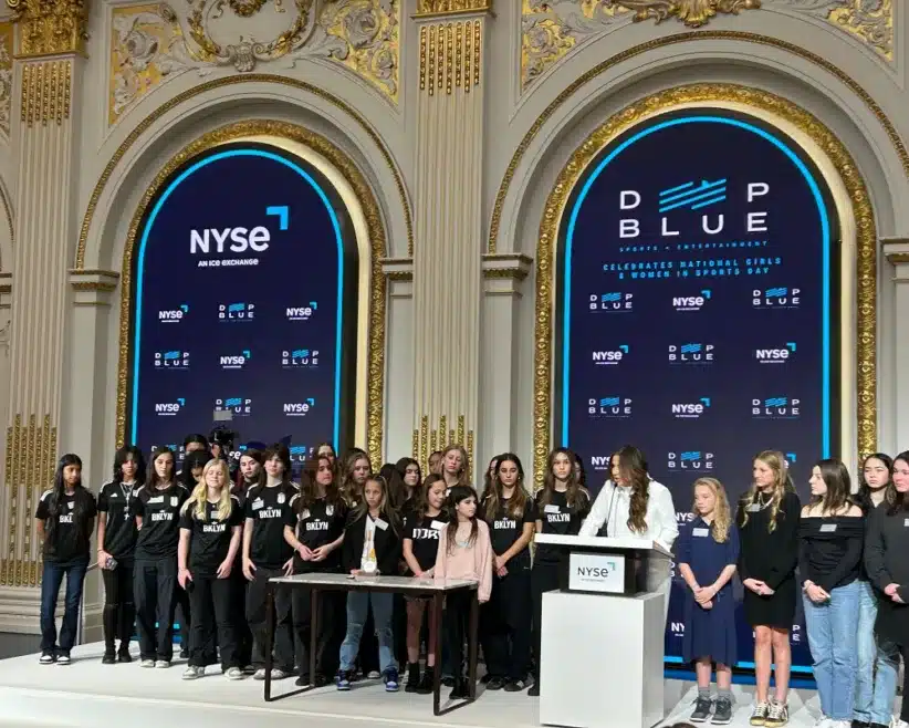 Girls in Sports Day at NYSE with Brooklyn United Academy