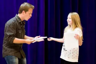 Jason Earles teaches Hannah Montana acting class
