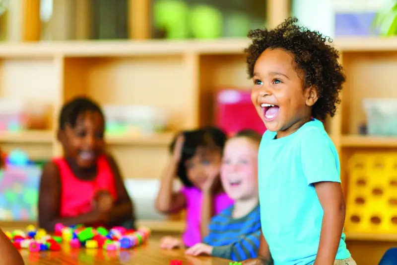 kids in preschool classroom