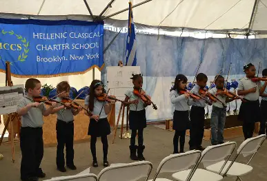 children playing violins