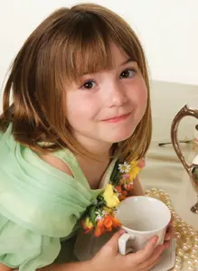 little girl at high tea