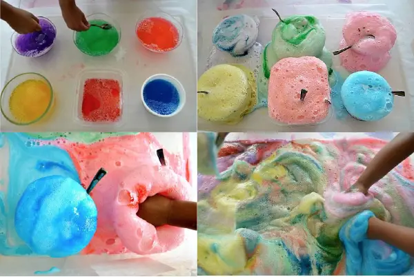 homemade foaming cleanser with kids