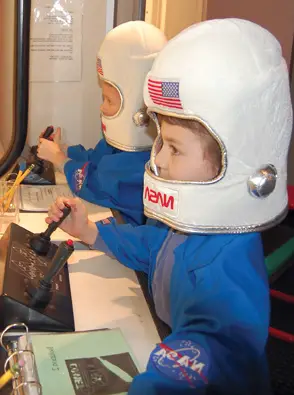 kid astronauts at challenger center