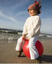 child at beach