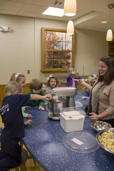 kids cooking in kitchen