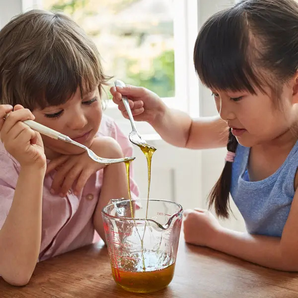 kids making fake snot