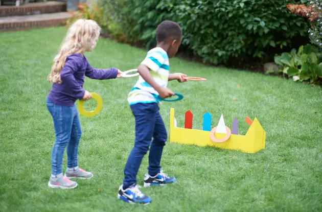 kids playing ring toss