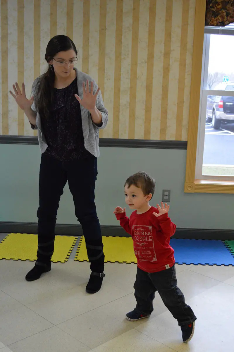 parent and child in music class