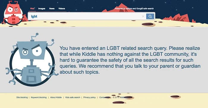 lgbt kiddle message