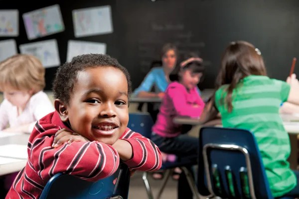 Little Boy at School