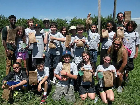 LIU Post Summer Youth Campers berry-picking