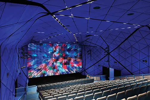 main theater at queens museum of the moving image
