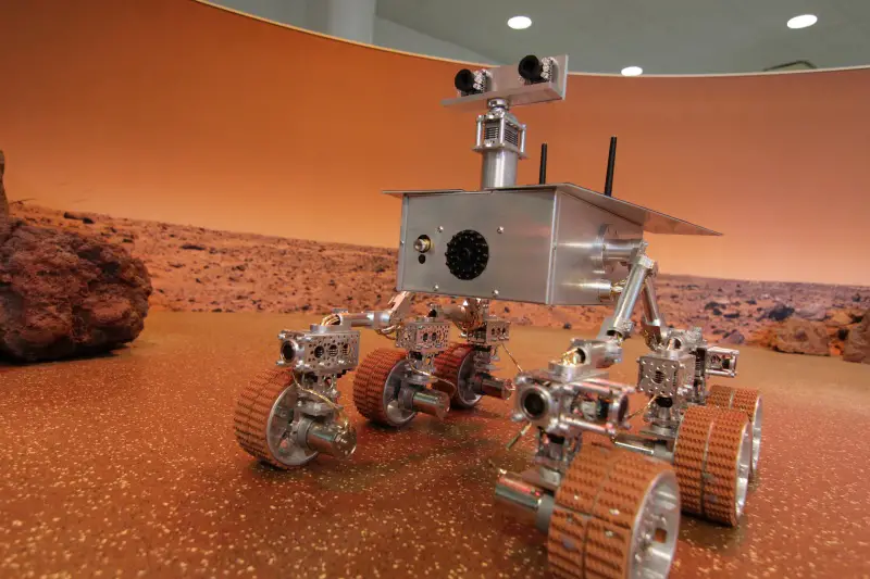 NYSCI Mars Rover in Mars exhibit