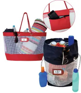 mesh beach totes